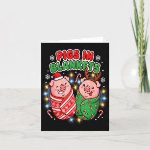 Funny Christmas Gs In Blankets Festive Food Pun Card