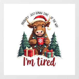 Funny Christmas Highland Cow Vintage Holiday Quote