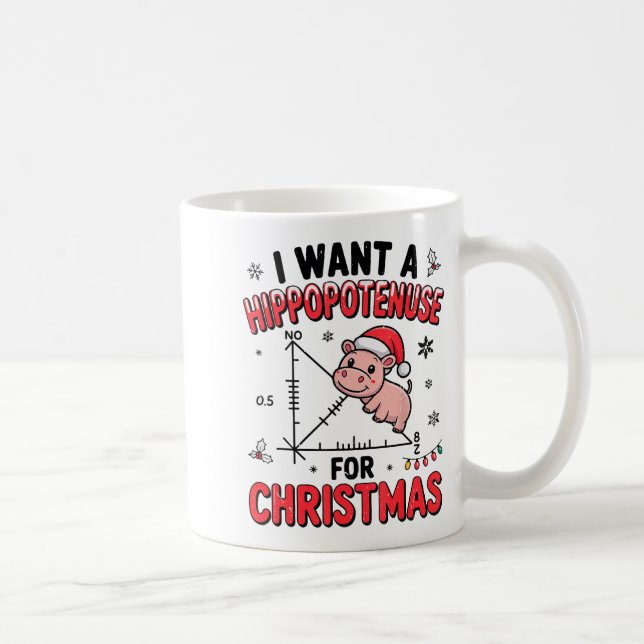 Funny Christmas Hiptamus Math Teacher Gift Ugly Sw Coffee Mug (Right)