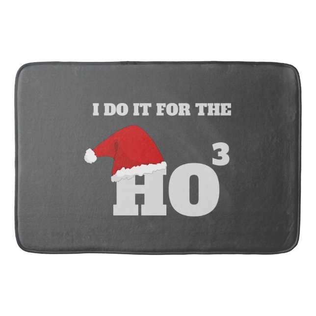 Funny Christmas Ho³ Santa Joke – Festive Holiday  Bath Mat (Front)