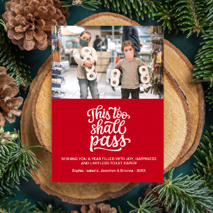 Funny Christmas Holiday Family Photo Custom Text