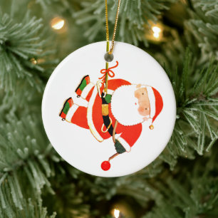 Funny Christmas Holiday Keepsake Ceramic Ornament