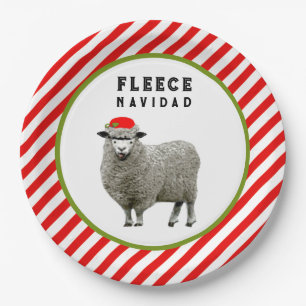 Funny Christmas Holiday Paper Plate