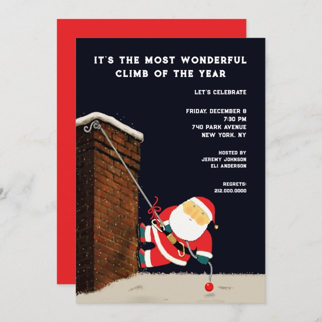 Funny Christmas Holiday Party Invitation (Front/Back)
