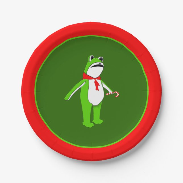 Funny Christmas Holiday Party Paper Plate (Front)
