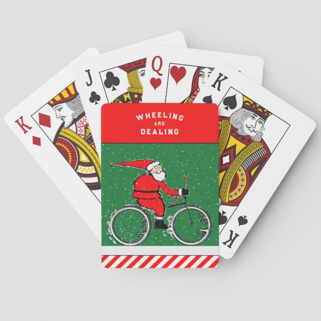 Funny Christmas Holiday Party Playing Cards (Back)