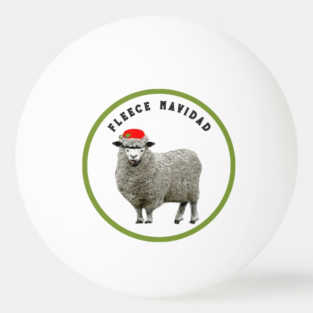 Funny Christmas Holiday Ping Pong Ball (Front)
