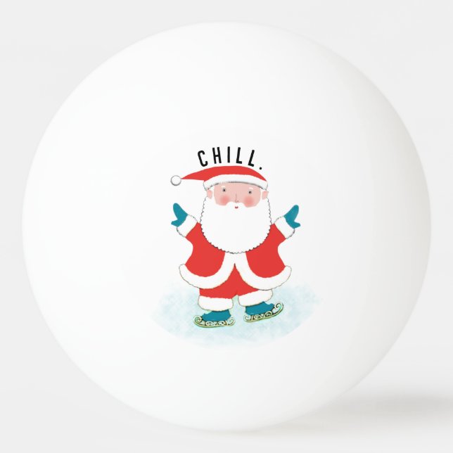 Funny Christmas Holiday Ping Pong Ball (Front)
