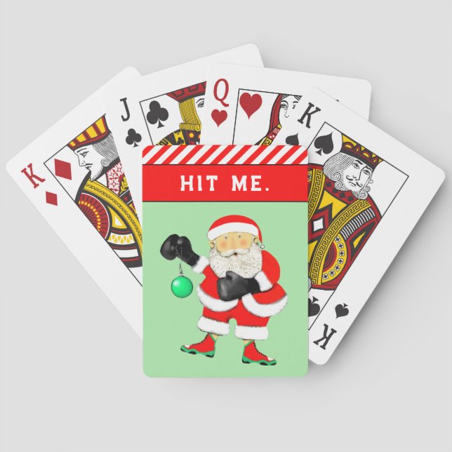 Funny Christmas Holiday Playing Cards (Back)
