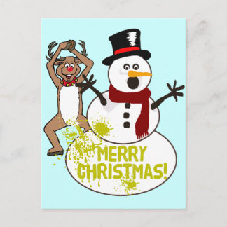 Funny Christmas Holiday Postcard