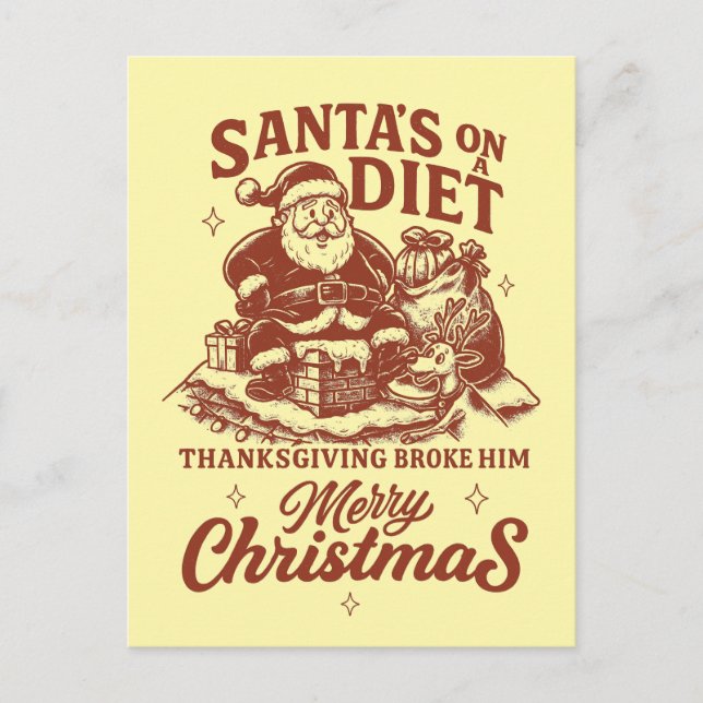 Funny Christmas  Holiday Postcard (Front)