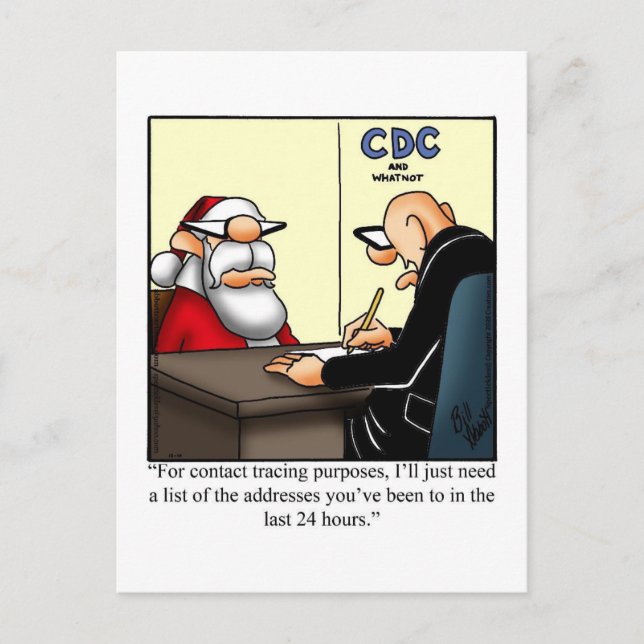 Funny Christmas Holiday Postcard (Front)