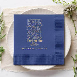 Funny Christmas Holidays Corporate Personalised Foil Napkins