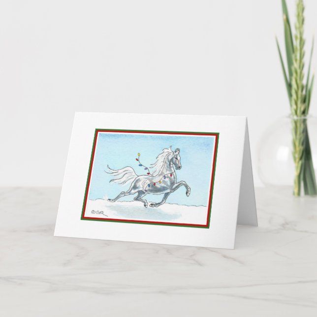 Funny Christmas Horse Card (Front)