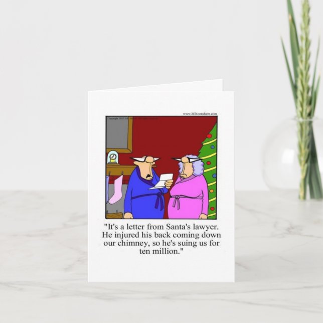 Funny Christmas Humour Greeting Card (Front)