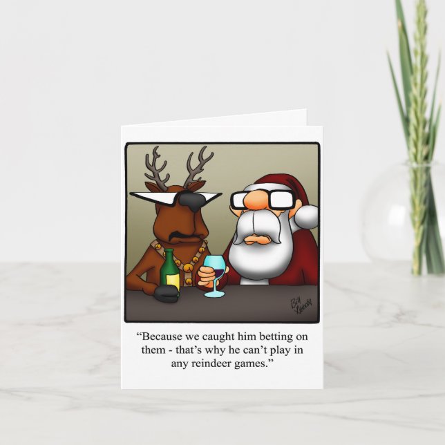 funny Christmas Humour Greeting Card (Front)