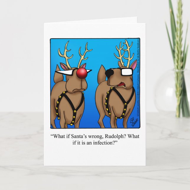 Funny Christmas Humour Greeting Card (Front)