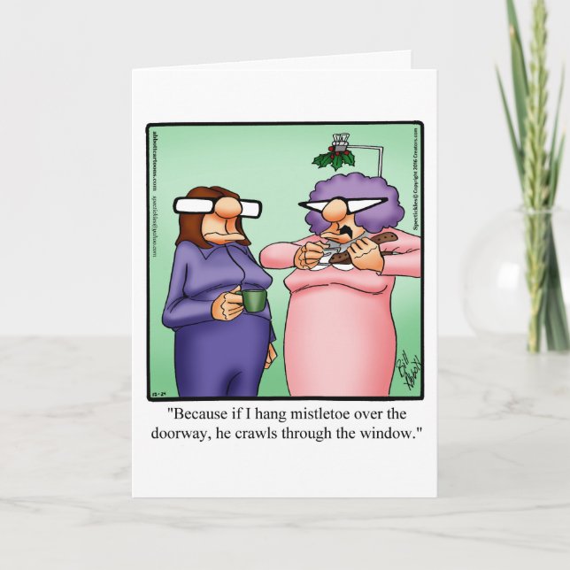 Funny Christmas Humour Greeting Card (Front)