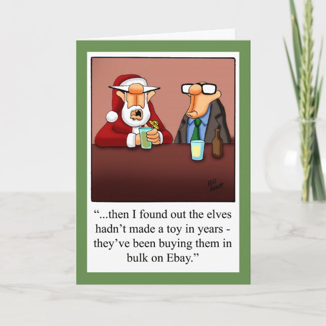 Funny Christmas Humour Greeting Card (Front)