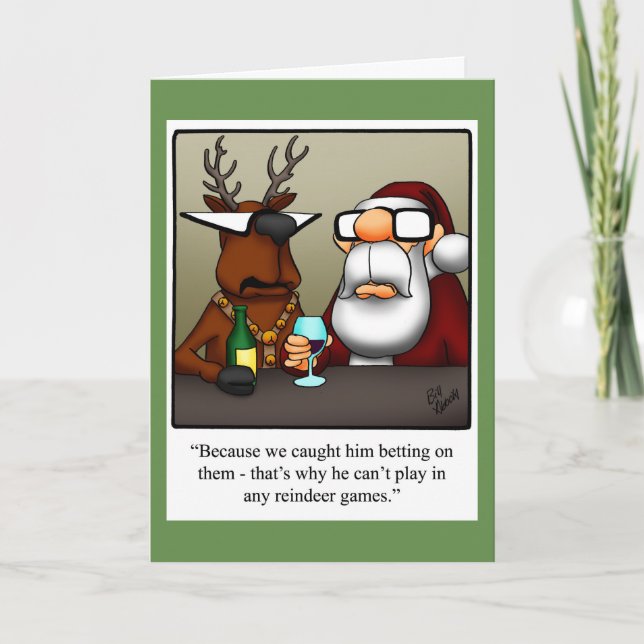 Funny Christmas Humour Greeting Card (Front)