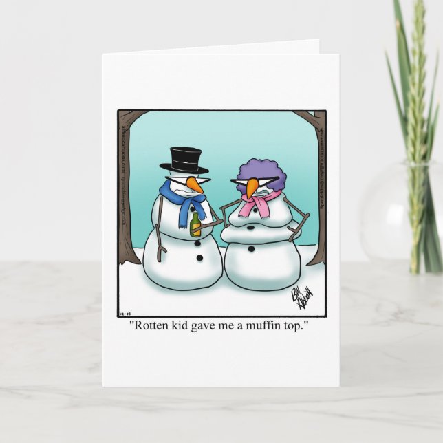 Funny Christmas Humour Greeting Card (Front)