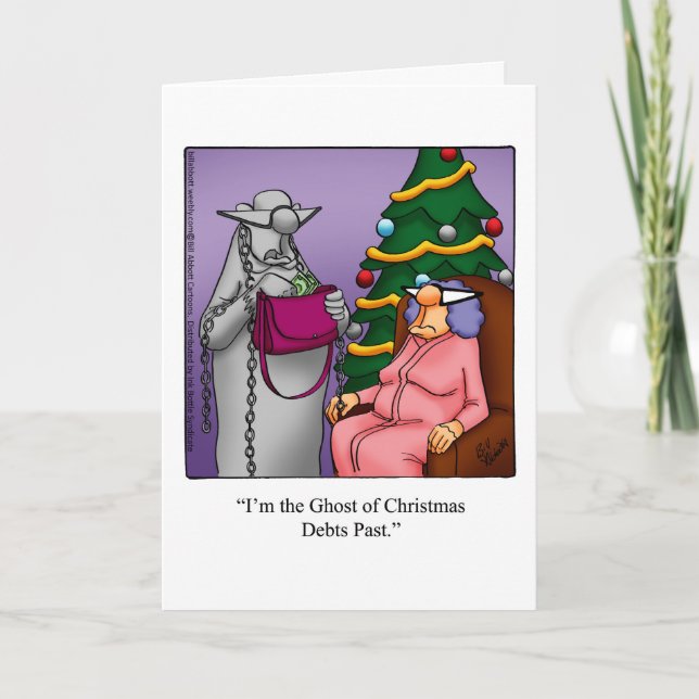 Funny Christmas Humour Greeting Card (Front)