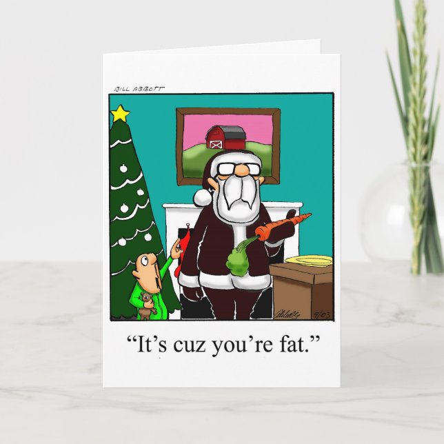 Funny Christmas Humour Greeting Card (Front)