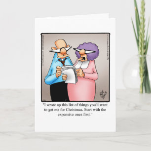 Funny Christmas Humour Greeting Card For Him