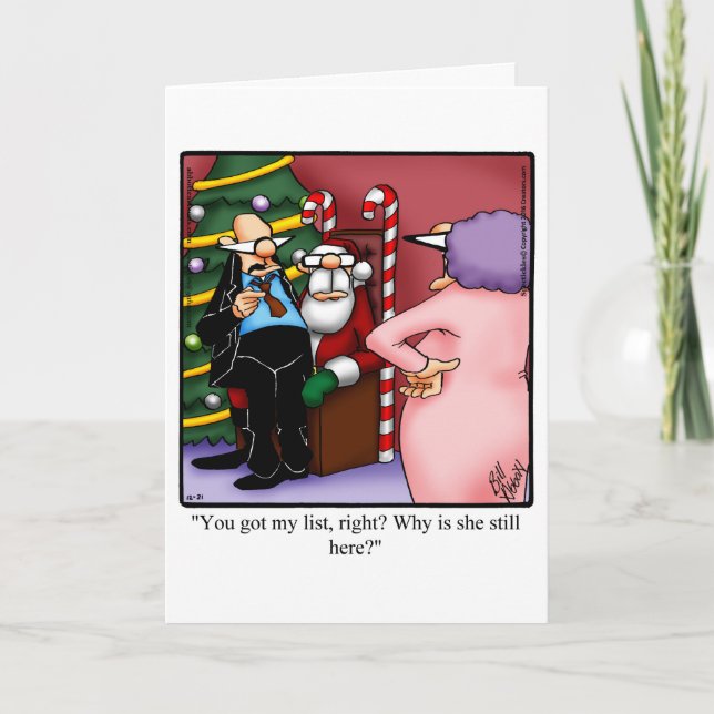 Funny Christmas Humour Greeting Card "Spectickles" (Front)