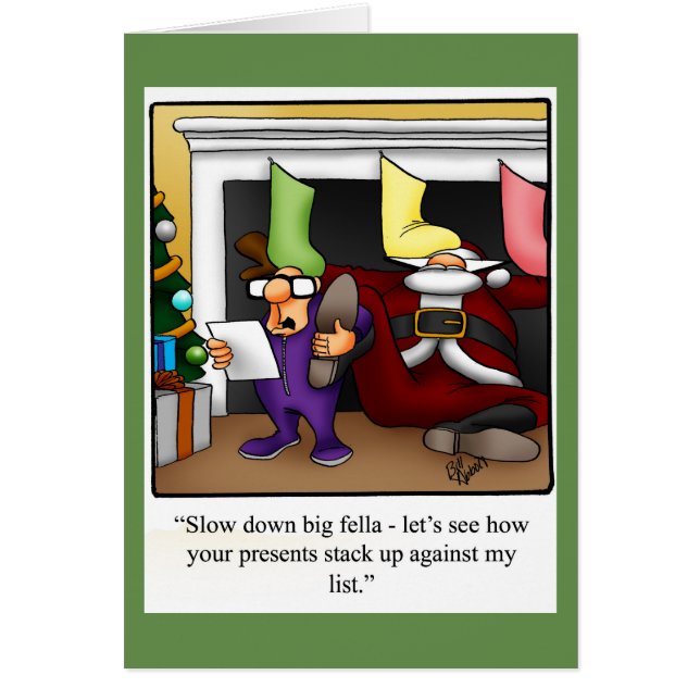 Funny Christmas Humour Greeting Card "Spectickles" (Front)