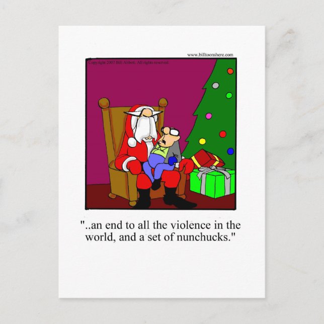 Funny Christmas Humour Postcard (Front)
