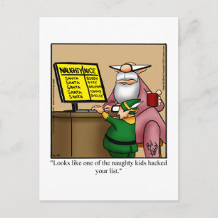 Funny Christmas Humour Postcard