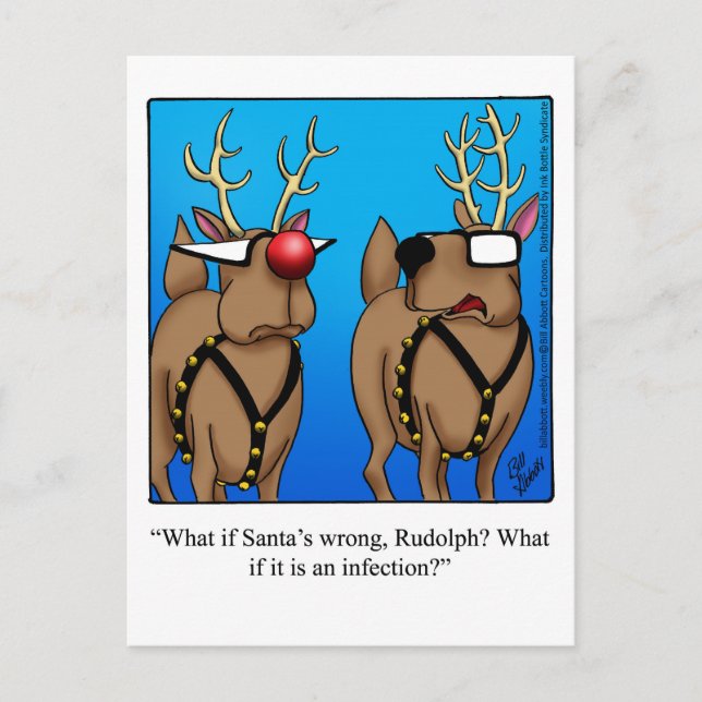 Funny Christmas Humour Postcard (Front)