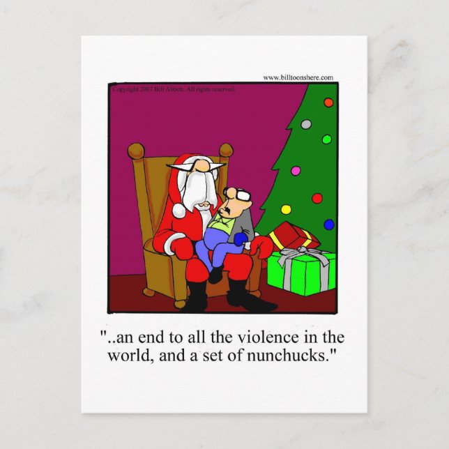 Funny Christmas Humour Postcard (Front)