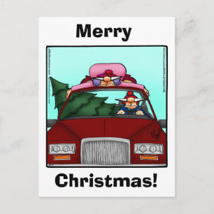 Funny Christmas Humour Postcard Spectickles