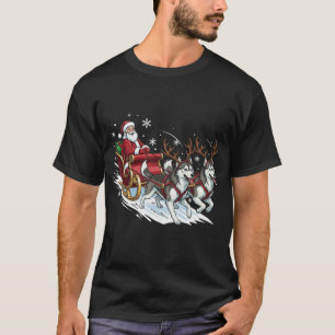 Funny Christmas Husky Dogs Xmas T-Shirt
