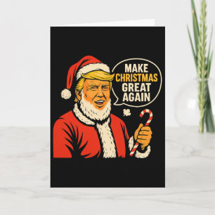 Funny Christmas Idea Gift Santa Claus Trump Parodi Card