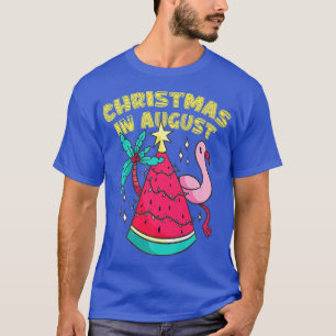 Funny Christmas In August Santa Beach Hat Sunglass T-Shirt