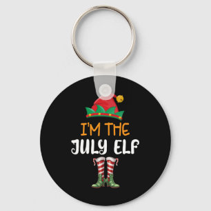 Funny Christmas In July I'm The July Elf Kids Men Key Ring