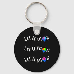 Funny Christmas In July Let It Snow Cone Shave Ice Key Ring