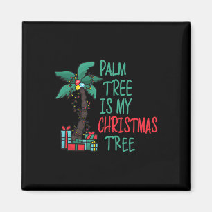 Funny Christmas In July Palm Tree Summer Christmas Magnet
