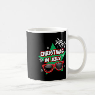 Funny Christmas In July Santa Claus Summer Vacatio Coffee Mug