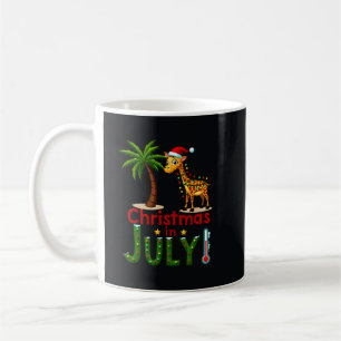 Funny Christmas in July Shirt Santa Giraffe Palm T Coffee Mug