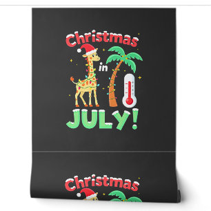 Funny Christmas in July Shirt Santa Giraffe Palm T Wallpaper