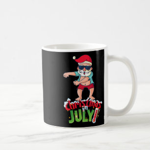 Funny Christmas In July Shirt Summer Dabbing Santa Coffee Mug