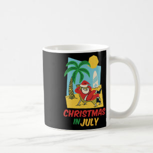Funny Christmas In July Shirt Summer Santa Beach X Coffee Mug