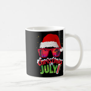 Funny Christmas In July Shirt Summer Santa Sungles Coffee Mug