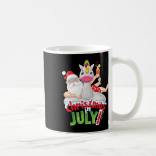 Funny Christmas In July Shirt Summer Unicorn Float Coffee Mug