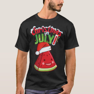 Funny Christmas In July Shirt Summer Watermelon Sa