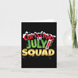 Funny Christmas In July Squad Shirt Summer Group S Card